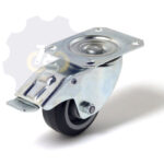 D80 H100 100KG Pasukamas ratukas su stabdžiu, su plokštele 105x80