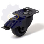 D80 H100 100KG Pasukamas ratukas su stabdžiu, su plokštele 105x80