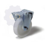 D125 H155 200KG Fiksuotas ratukas su plokštele 100x85