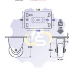 D200 H235 205KG Pasukamas ratukas su plokštele 135x115