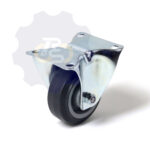 D80 H100 100KG Fiksuotas ratukas su plokštele 100x85