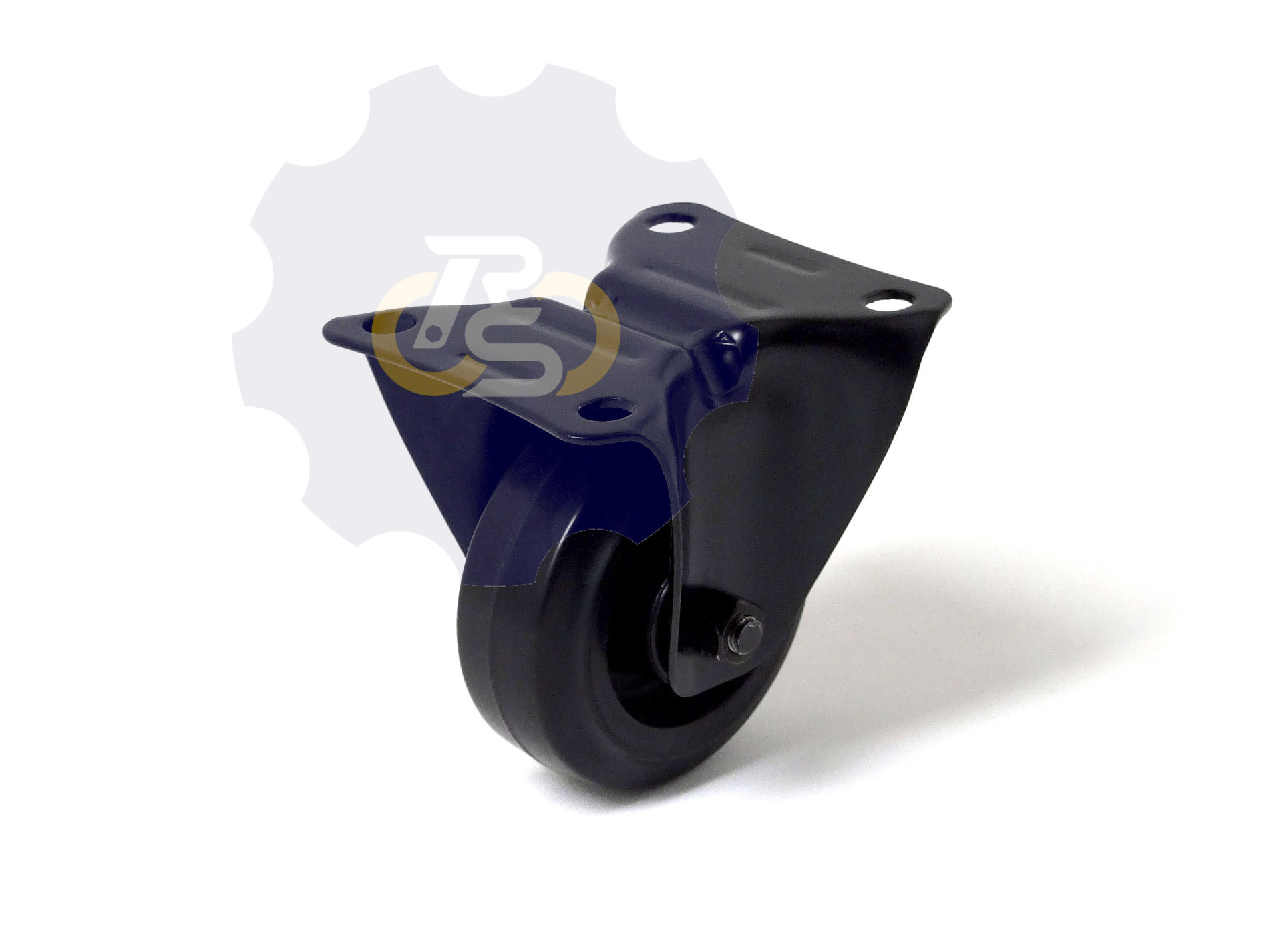 D80 H100 100KG Fiksuotas ratukas su plokštele 100x85