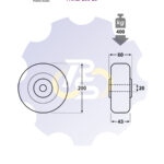 D200 A20 400KG Guma dengtas ratukas