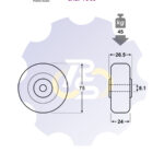 D75 A8 45KG Guma dengtas ratukas