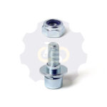 M10 x 30 Zn Varžtas cilindrine galva + spyruoklinė poveržlė + kiaurymės sumažinimo įvorė + N10S Veržlė