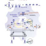 4 vienetai – M10x30 Zn Varžtas šešiakampe galva + 4 vienetai – N10S Veržlė