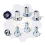 4 vienetai – M6 x 10 Zn Varžtas, cilindrine galva + 4 vienetai – NTM6 x 12 Zn T-formos veržlė