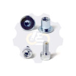 2 vienetai – M6 x 12 Zn Varžtas, cilindrine galva + 2 vienetai – NTM6 x 10 mm Zn T-formos veržlė