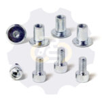 4 vienetai – M6 x 12 Zn Varžtas, cilindrine galva + 4 vienetai – NTM6 x 12 Zn T-formos veržlė