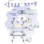 4 vienetai – M6 x 12 Zn Varžtas įleidžiama galva + 4 vienetai – NEM6x9 Įkalama veržlė