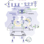 4 vienetai – M6 x 12 Zn Varžtas įleidžiama galva + 4 vienetai – NTM6 x 12 Zn T-formos veržlė
