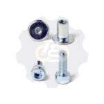 2 vienetai – M6 x 16 Zn Varžtas, cilindrine galva + 2 vienetai – NTM6 x 12 Zn T-formos veržlė