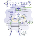 4 vienetai – M6 x 16 Zn Varžtas, cilindrine galva + 4 vienetai – NTM6 x 10 mm Zn T-formos veržlė