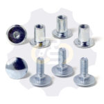 4 vienetai – M6 x 16 Zn5 Varžtas, kupolo galva + 4 vienetai – NTM6 x 12 Zn T-formos veržlė