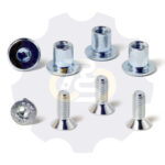 4 vienetai – M6 x 16 Zn Varžtas įleidžiama galva + 4 vienetai – NTM6 x 10 mm Zn T-formos veržlė