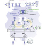 4 vienetai – M6 x 16 Zn Varžtas įleidžiama galva + 4 vienetai – NTM6 x 12 Zn T-formos veržlė