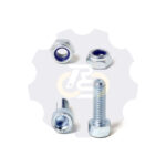 2 vienetai – M6 x 20 Zn Varžtas, cilindrine galva. + 2 vienetai – N6S Veržlė