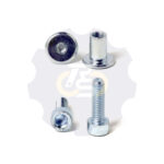 2 vienetai – M6 x 20 Zn Varžtas, cilindrine galva + 2 vienetai – NTM6 x 12 Zn T-formos veržlė