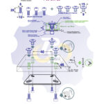 4 vienetai – M6 x 20 Zn Varžtas, cilindrine galva + 4 vienetai – NTM6 x 10 mm Zn T-formos veržlė