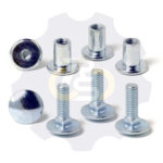 4 vienetai – M6 x 20 Zn5 Varžtas, kupolo galva + 4 vienetai – NTM6 x 12 Zn T-formos veržlė