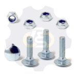 4 vienetai – M6 x 25 Zn5 Varžtas, kupolo galva + 4 vienetai – N6S Veržlė