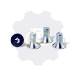 4 vienetai – M8 x 16 Zn Varžtas įleidžiama galva, cinkuotas