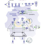 4 vienetai – M8 x 16 Zn Varžtas įleidžiama galva + 4 vienetai – NEM8x10 Įkalama veržlė