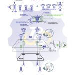 4 vienetai – M8 x 16 Zn Varžtas įleidžiama galva + 4 vienetai – NT M8 x 16 Zn T-formos veržlė