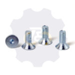 4 vienetai – M8 x 20 Zn Varžtas įleidžiama galva, cinkuotas