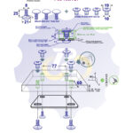 4 vienetai – M8 x 25 Zn5 Varžtas, kupolo galva + 4 vienetai – NT M8 x 16 Zn T-formos veržlė