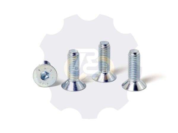 4 vienetai – M8 x 25 Zn Varžtas įleidžiama galva, cinkuotas