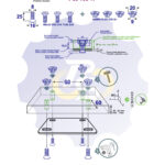 4 vienetai – M8 x 25 Zn Varžtas įleidžiama galva + 4 vienetai – NEM8x10 Įkalama veržlė