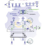4 vienetai – M8 x 25 Zn Varžtas įleidžiama galva + 4 vienetai – NT M8 x 16 Zn T-formos veržlė