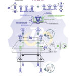 4 vienetai – M8 x 25 Zn Varžtas įleidžiama galva + 4 vienetai – NT M8 x 16 Zn T-formos veržlė