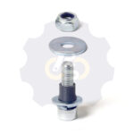 M8 x 30 Zn Varžtas cilindrine galva + spyruoklinė poveržlė + poveržlė + kiaurymės sumažinimo įvorė + O24/8 poveržlė + N8S Veržlė