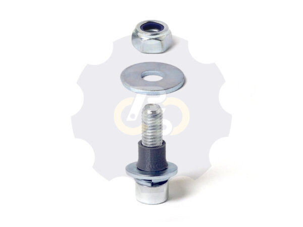 M8 x 30 Zn Varžtas cilindrine galva + spyruoklinė poveržlė + poveržlė + kiaurymės sumažinimo įvorė + O24/8 poveržlė + N8S Veržlė