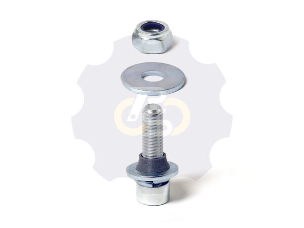 M8 x 30 Zn Varžtas cilindrine galva + spyruoklinė poveržlė + poveržlė + kiaurymės sumažinimo įvorė + O24/8 poveržlė + N8S Veržlė