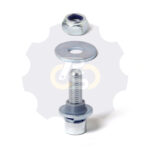 M8 x 30 Zn Varžtas cilindrine galva + spyruoklinė poveržlė + poveržlė + kiaurymės sumažinimo įvorė + O24/8 poveržlė + N8S Veržlė