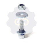 M8 x 30 Zn Varžtas cilindrine galva + spyruoklinė poveržlė + poveržlė + kiaurymės sumažinimo įvorė + O24/8 poveržlė + N8S Veržlė