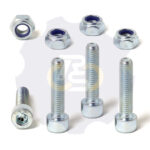 4 vienetai – M8x35 Zn Varžtas cilindrine galva + 4 vienetai – N8S Veržlė