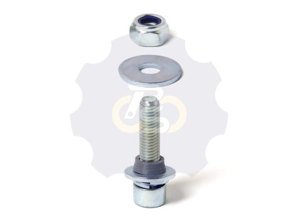 M8 x 35 Zn Varžtas cilindrine galva + spyruoklinė poveržlė + poveržlė + kiaurymės sumažinimo įvorė + O24/8 poveržlė + N8S Veržlė