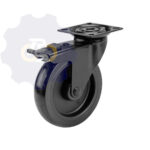 D100 H121 55KG Pasukamas ratukas su stabdžiu, su plokštele 60x60