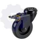 D75 H98 55KG Pasukamas ratukas su stabdžiu, su kiauryme varžtui M8, M10